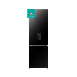 Hisense 349L Black Glass Refrigerator With Water Dispenser