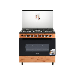 Bruhm Gas Cooker 90*60 5 Burners| BGC-9650IN - Wooden Finish