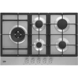 BEKO HQAW 75225 SX 90CM, 4+1 GAS ON STAINLESS STEEL HOB